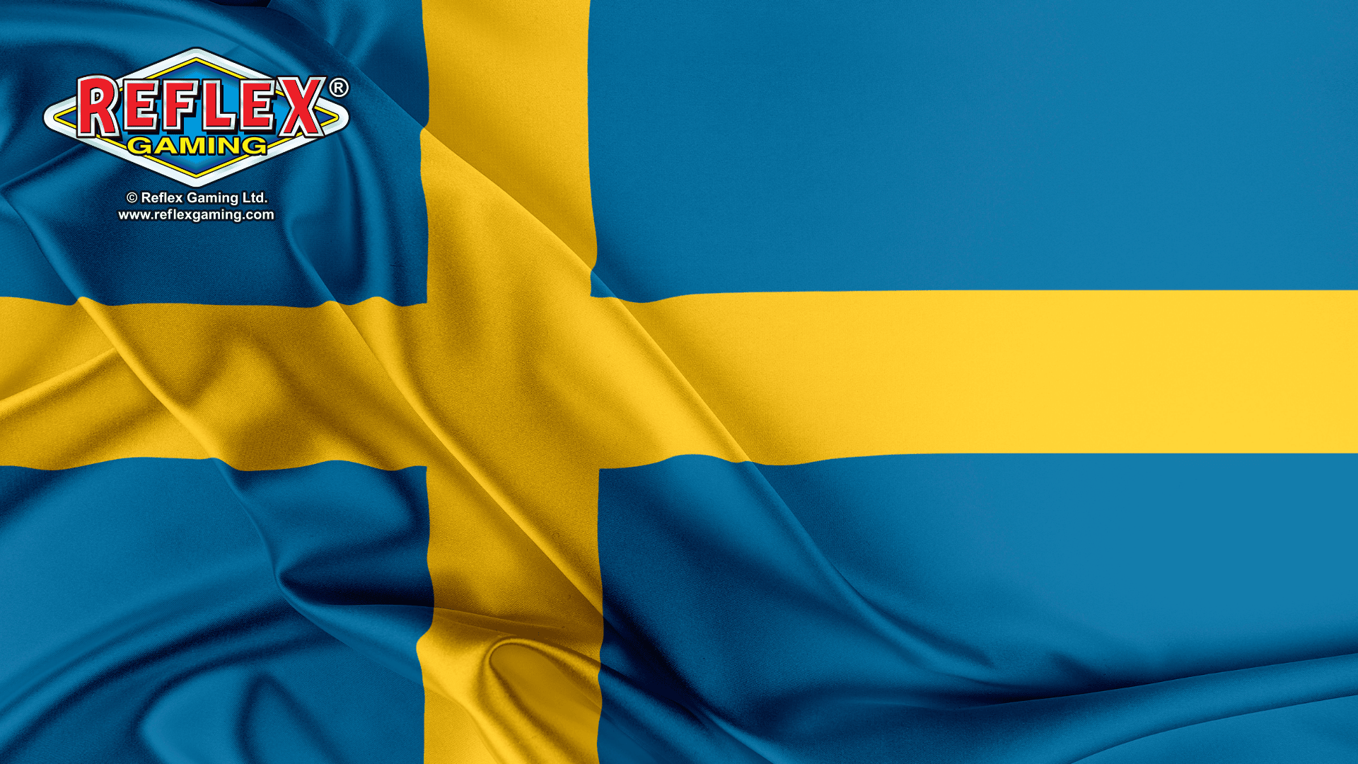 Swedish flag with Reflex logo