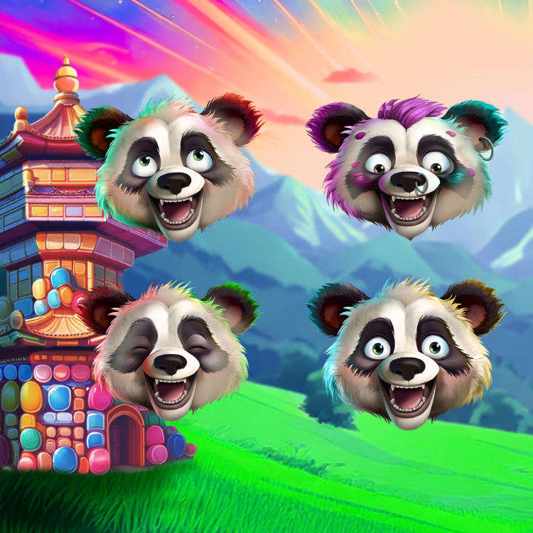 candy crazed pandas